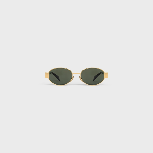 TRIOMPHE METAL 01 SUNGLASSES IN METAL - GOLD / GREEN | CELINE
