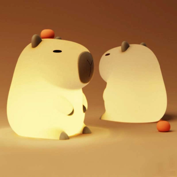 Capybara LED Night Light Rechargeable Cute Water Pig Lamp Capibara