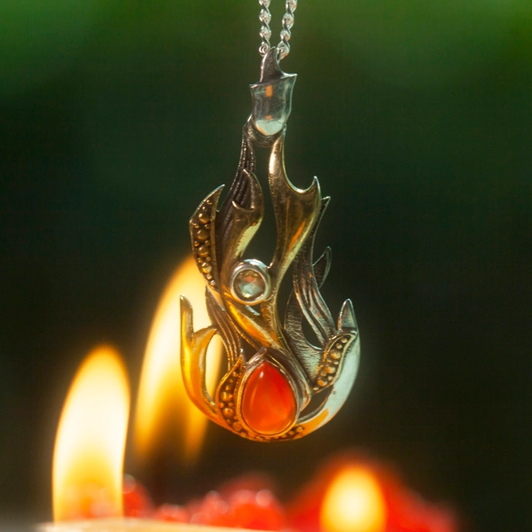 Beltane Carnelian & Citrine Pendant