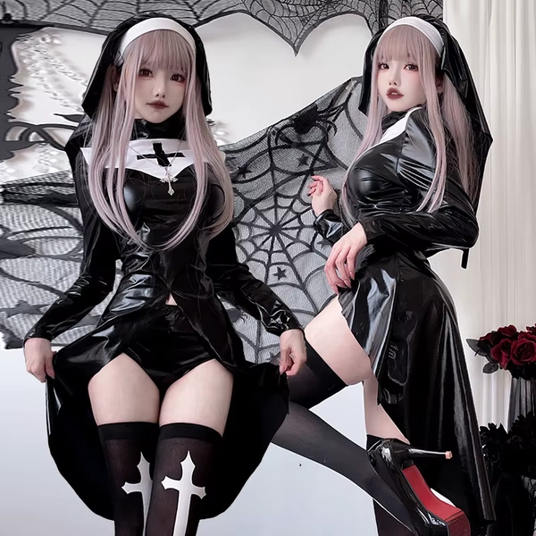Lewd nun cosplay