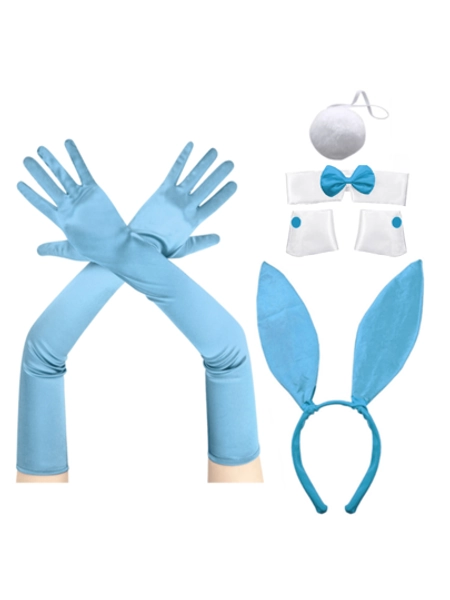 D EXCEED 5PCS Easter Women's Dress Up Ball Rabbit Ears Hairbands Cute Rabbit Headwear Role Playing Costumes Halloween Gift Cosplay Prom