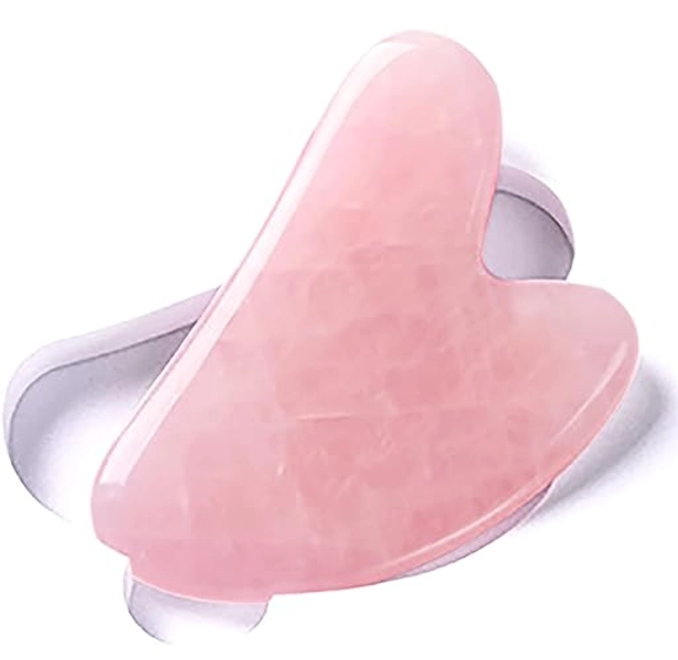ROSELYNBOUTIQUE Gua Sha Facial Tools - Natural Healing Crystals Facial Massager Tools for Face Back Neck Body(Rose Quartz)