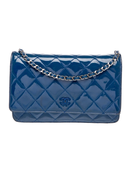 Patent Quilted Wallet On Chain