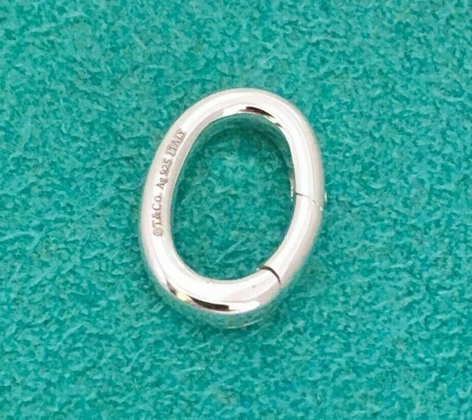 Tiffany Jump Ring Oval Clasping Link Spring Charm or Pendant Holder