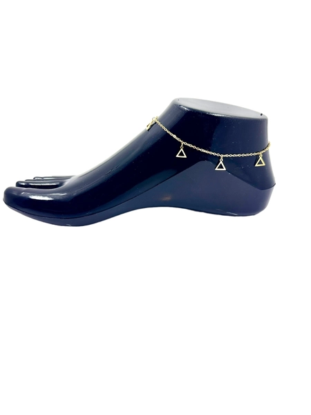Delta Sigma Theta Triangle Charm Ankle Bracelet