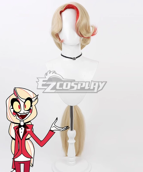 Hazbin Hotel Charlotte Morningstar Gold Cosplay Wig