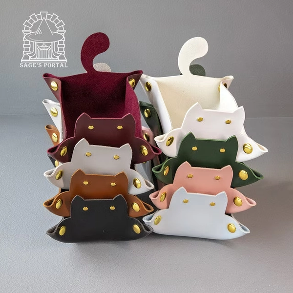 Sage’s Enchanted Cat Dice Tray | For DnD Dice Set Dungeons Dragons D&D Games RPG TTRPG