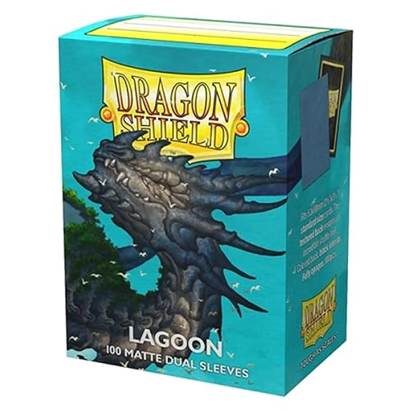 Dragon Shield | Matte Dual Standard Size Card Sleeves | 100 CT - Smooth & Tough Premium TCG Sleeves - Compatible with Pokemon, Flesh & Blood, One Piece & Magic The Gathering | Lagoon