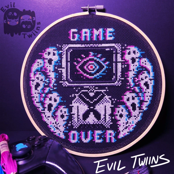 TV Glitch Cross Stitch Pattern - Digital PDF Download