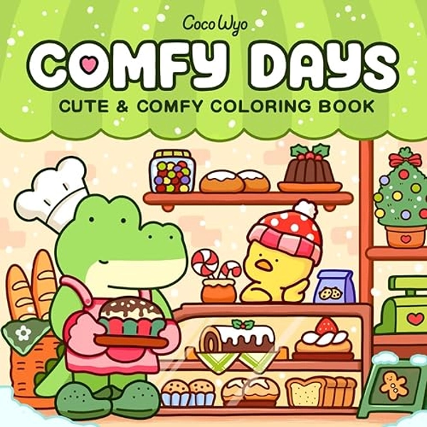 Comfy Days: Coloring Book for Adults and Teens Featuring Super Cute Animal Characters in Cozy Hygge Moments for Relaxation (Cozy Spaces Coloring)