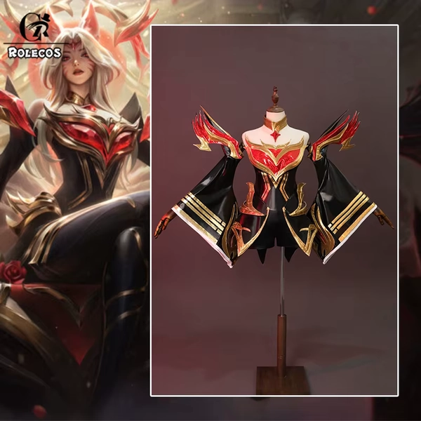  LOL Ahri Costume Cosplay + 9 tails 