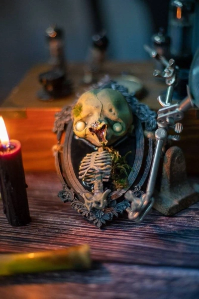 ZOMBIE FRAME - creepy art zombie - bloody artdoll home decor halloween dark style tattoo decor spooky art gothic