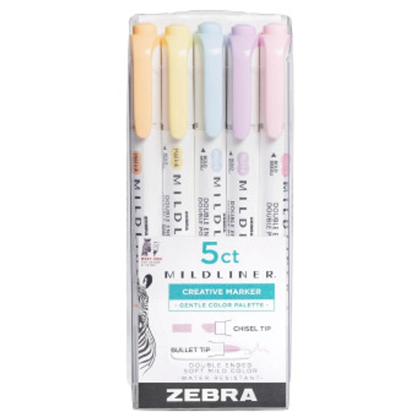 Mildliner Highlighter Pastel Set - Zebra