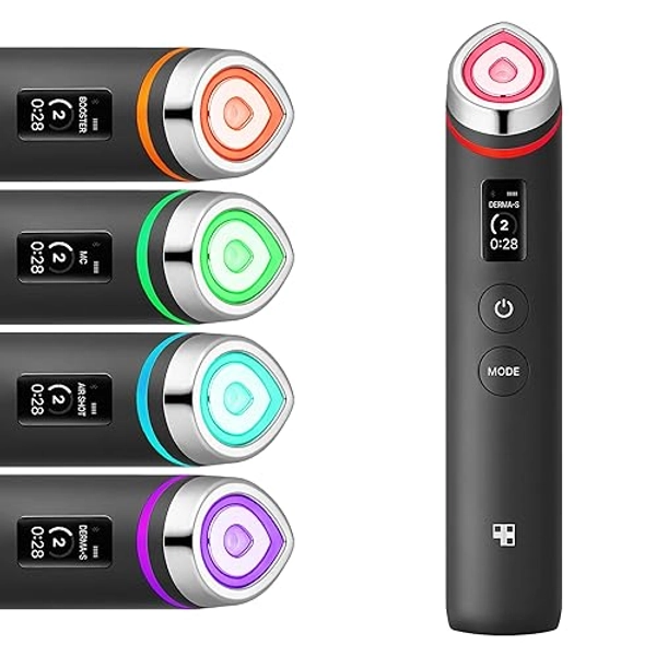 Medicube Age-R Booster Pro Appareil thérapeutique LED 6 en 1 pour une absorption améliorée, radiance, élasticité, contour du visage et soin des pores avec 4 modes – Soin professionnel de la peau