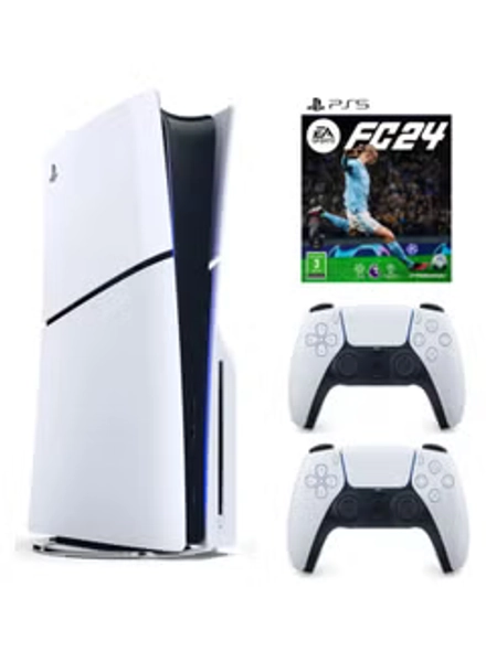 PlayStation 5 Slim Disc Console KSA Version With Extra Controller And EA FC 24