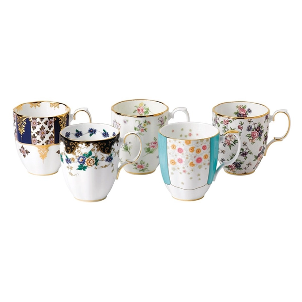 100 Years 1900-1940 Set of 5 Mugs - Royal Albert® Australia