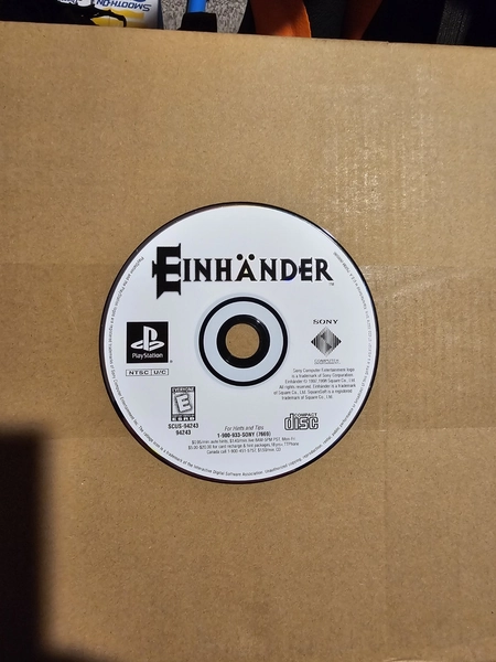Einhander (Sony PlayStation 1, 1998) Disc Only, Tested &amp; Working