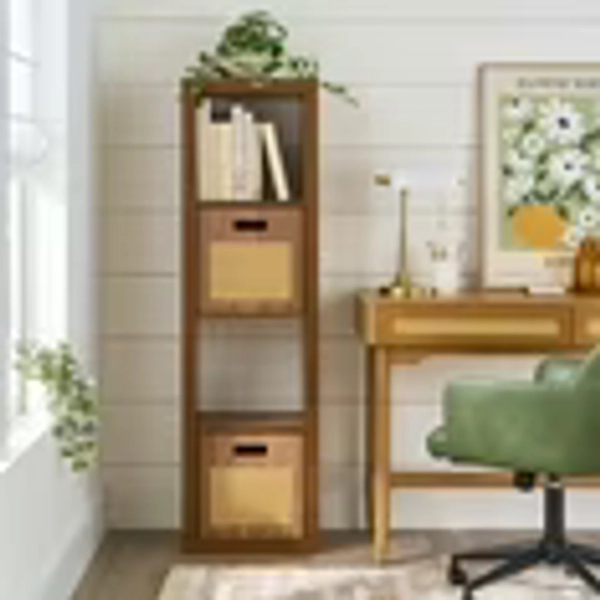 Better Homes & Gardens 4 Cube Vertical Storage Organizer, Acorn