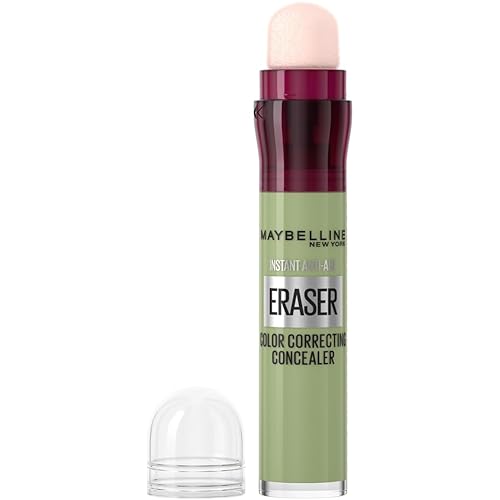 Maybelline New York Eraser Eye, Colour Correcting Concealer, Counteracts Redness, for a Natural Soft-Focus Finish, Dermatologist Tested & Suitable for Sensitive Skin, (151, Green) - 151 Green