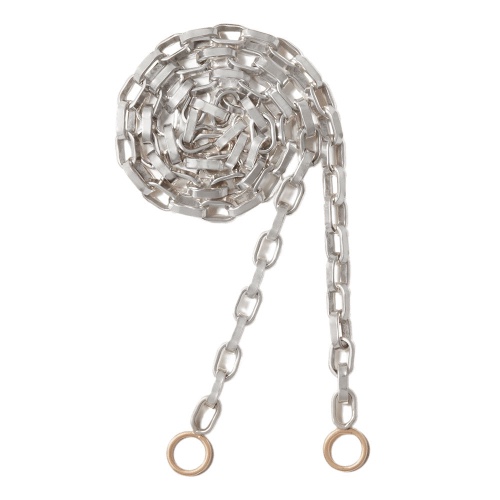 Biker Chain Necklace in Polished Silver | 22" / 14k Rose Gold / Polished Sterling Silver