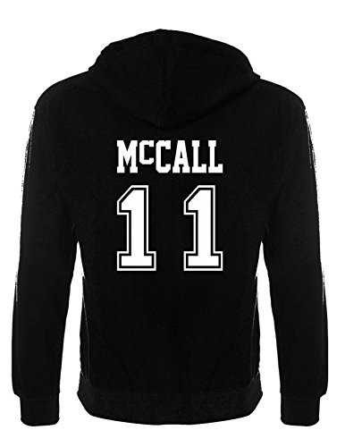 Beacon Hills Stilinski Lahey McCall Lacrosse Hoodie - Teen Wolf Hooded Sweatshirt Sports Black Colour - XXL - Mccall 11