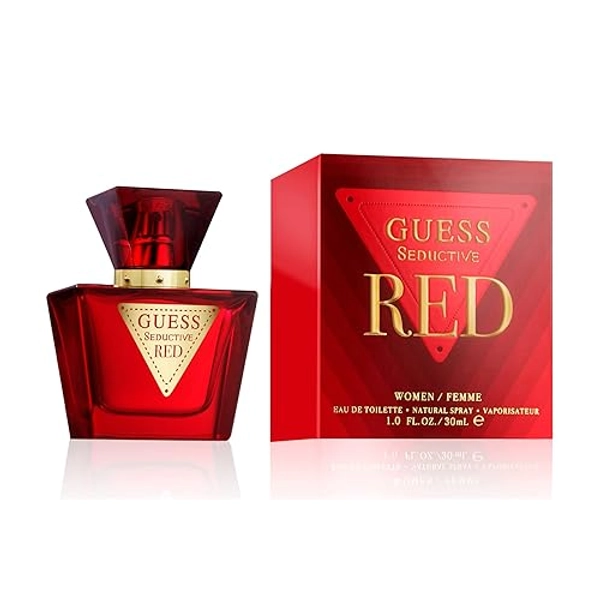 GUESS Seductive Red, Eau de Toilette für Damen, Blumig-Fruchtiger Gourmandduft, Sinnlicher Duft, Lang Anhaltend, 30 ml