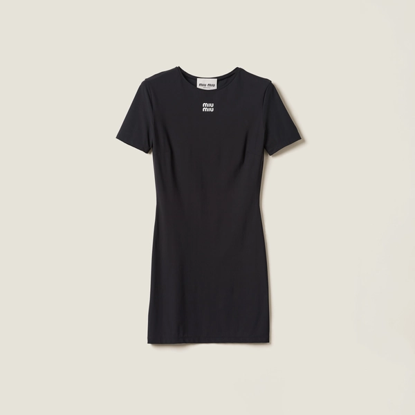 Stretch jersey minidress