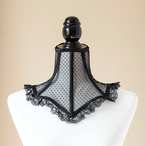 Black Mesh Neck Corset Choker | Etsy