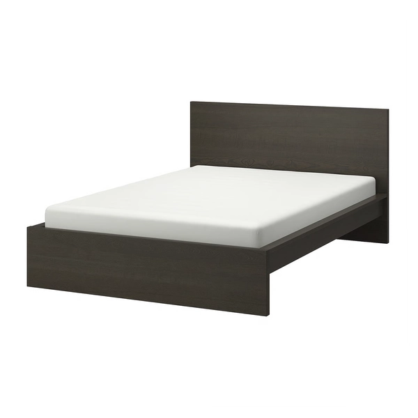 MALM Bed frame - dark brown veneer Queen