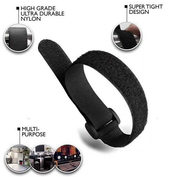 12x CATOO Magic Nylon Reverse Buckle Velcros Reusable Self-adhesive Velcroing Straps Sticks widely use