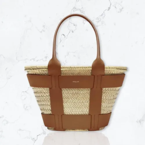 The Santorini | One Size / natural basket tan smooth