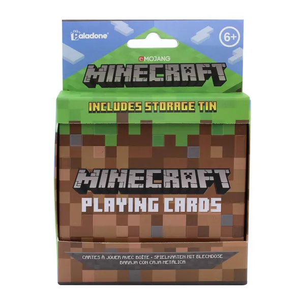 Paladone Minecraft Playing Cards with Embossed Storage Tin