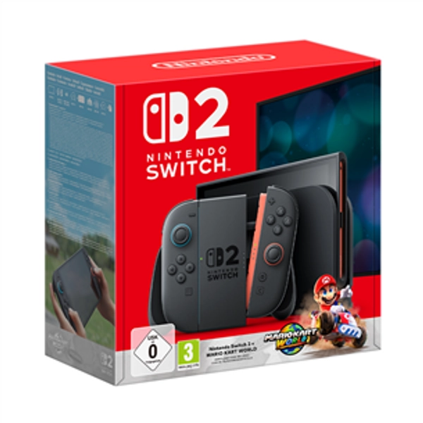 Nintendo Switch 2 + Mario Kart World, must - Mängukonsooli komplekt, 045496337223 | Euronics