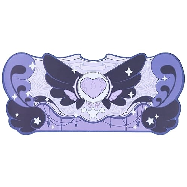 GeekShare Large Gaming Mouse Pad Dark Purple Non-Slip Rubber Back Mouse Pad Big Desk Mat for Keyboard and Mouse,Perfect for Gaming or Home Office Work - Star Wings Dark Version