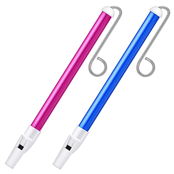 Lukmaa 2 Pieces Slide Whistle Slide Whistle for Adults Toy Slide Whistle Musical Instrument Toy Whistle Sliding for Parent-Child Games, Blue and Purple