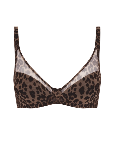 Lucky Padded Plunge Underwired Bra in Leopard | Agent Provocateur All Lingerie