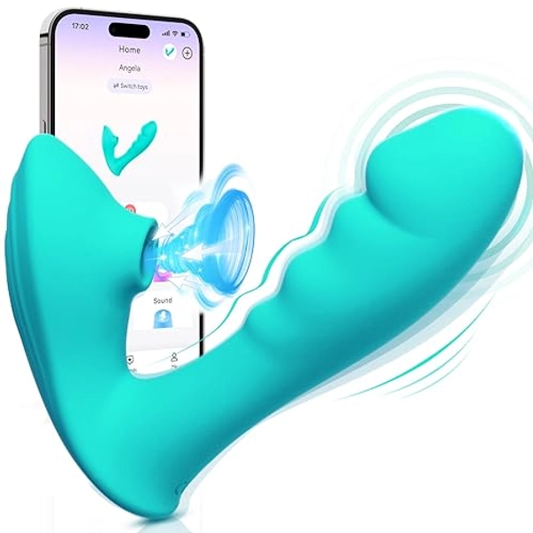 G-Spot Vibrator, 2 in 1 Sex toys4women Clitoris Licking Dildo Sucking Vibrators with 10 Vibration & Suction Modes, Dildo Vibrabrater Adult Sex Toy Woman Clitorious Sucker Tongue Sex Toys