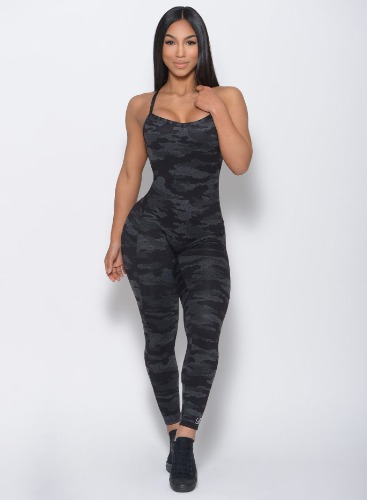 Sculpted Bodysuit | L / Charcoal/Black Camo / Medium Weight