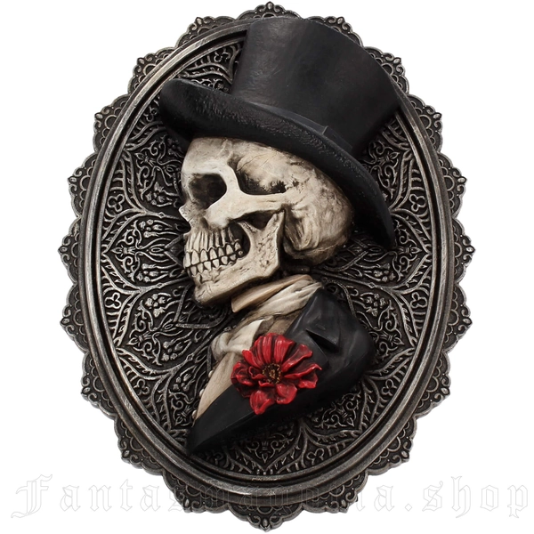 Male Skeleton Wall Plaque Cast in high-quality resin before