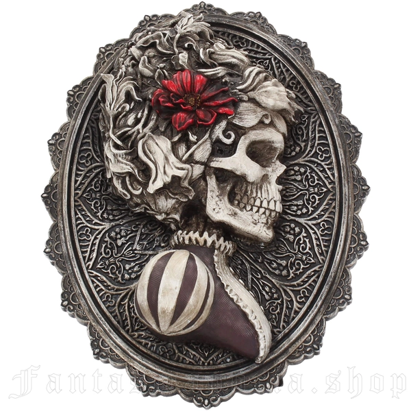 Female Skeleton Wall Plaque cast in high-quality resin