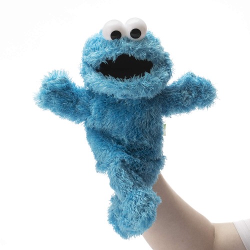 RONIAVL The Muppets Movie Soft Stuffed Plush Toy Sesame Street Cookie Monster Hand Puppet,Blue Monster - 