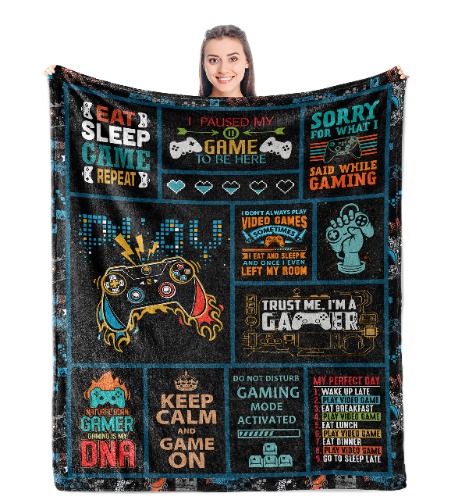 Best Gaming Gifts for Men - Gamer Room Decor Gift for Boys/Men - Gamer Gifts Ideas- Gifts for Gamers - Video Game Lover Gifts - Gift for Video Game Lovers - Unique Gifts for Gaming Blanket 50" x 60" - 60"X50" Gamer Gifts