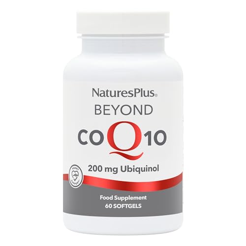 NaturesPlus Beyond CoQ10-200 mg Ubiquinol - 60 Easy to Swallow Softgels - High Potency, High Absorption Supplement, Promotes Heart Health, Antioxidant - 60 Servings - 1 Count (Pack of 60)