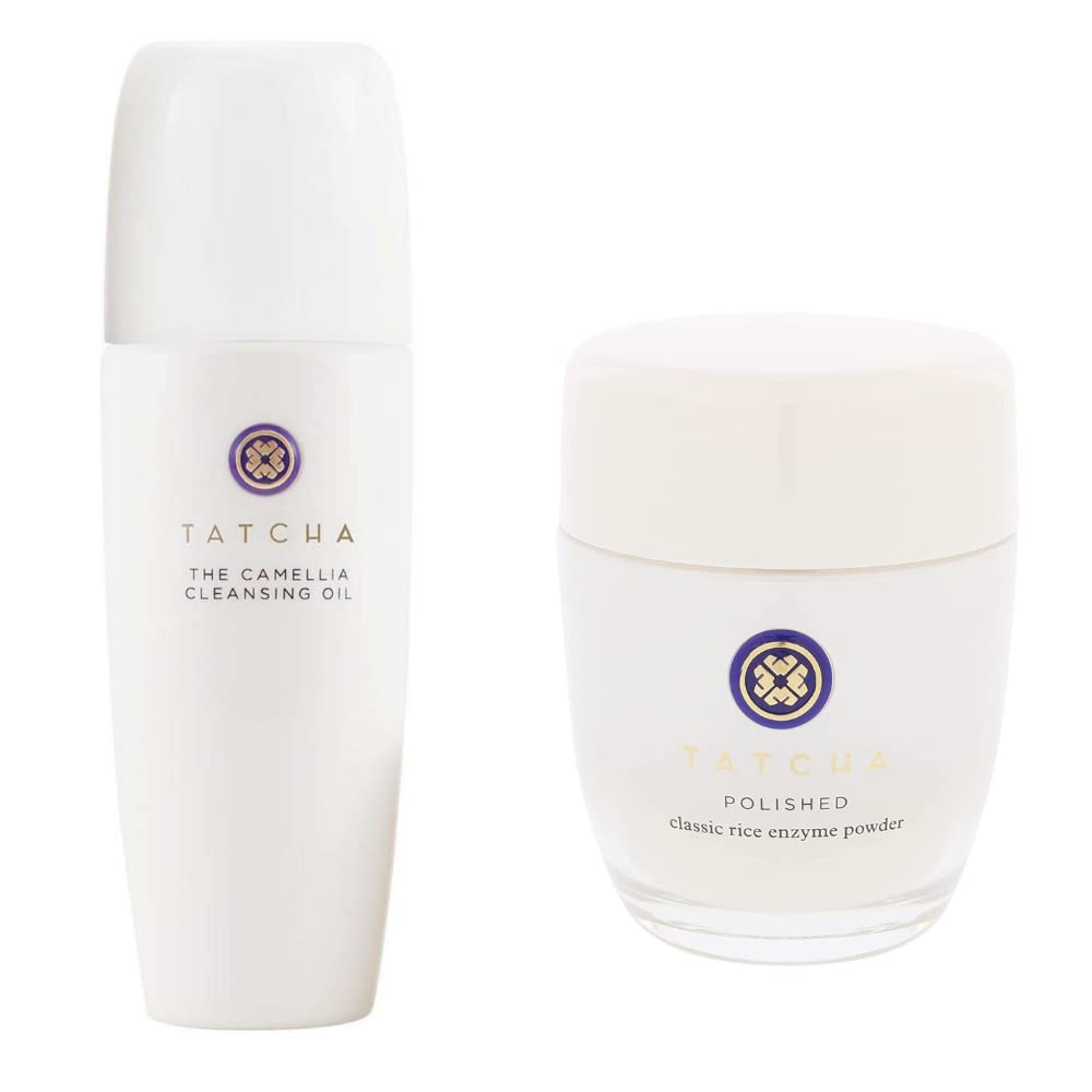 Tatcha Pure One Step Camellia Cleansing Oil + Rice Polish Classic - 