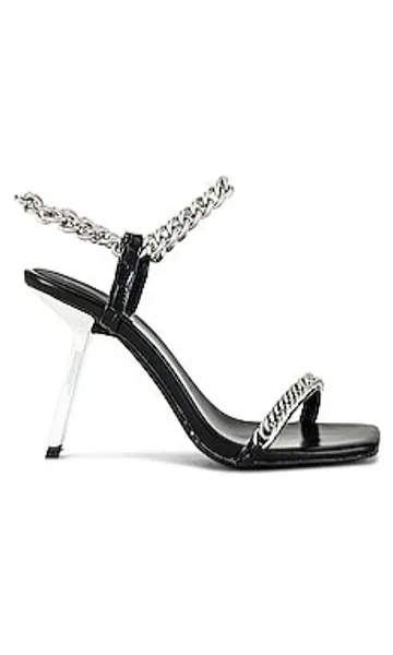 Jeffrey Campbell Loyal Chn Heel in Black Croco Patent from Revolve.com