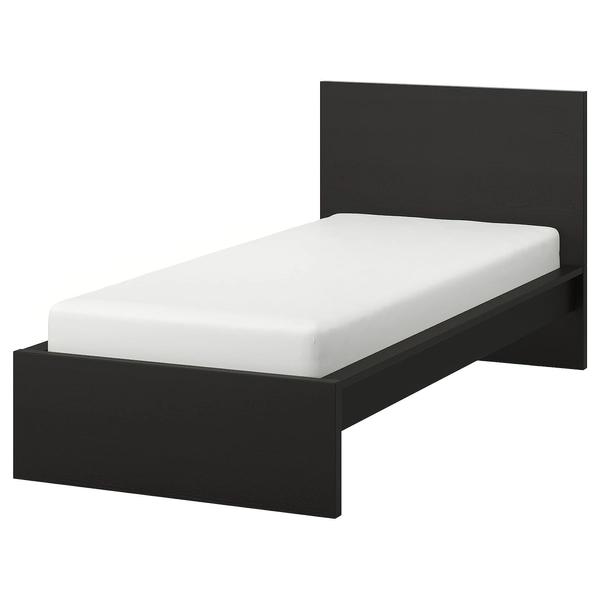 MALM Bettgestell hoch - schwarzbraun 90x200 cm