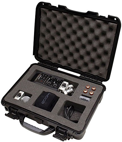 Gator Cases Titan Series Waterproof Case with Custom Insert for Zoom H6 Handheld Recorder and Accessories (GU-ZOOMH6-WP) , Black