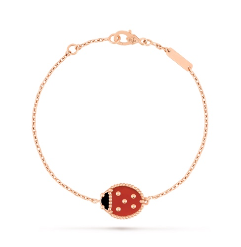 Van Cleef Closed Wings Ladybug Bracelet
