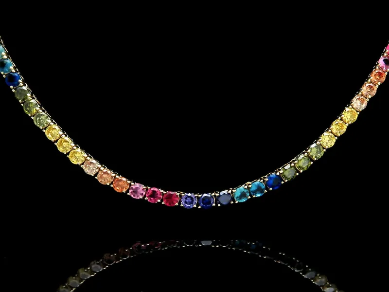 Rainbow Tennis Necklace