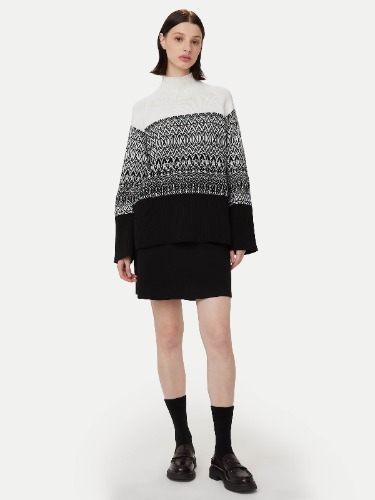 The Fair Isle Sweater  in Black | M